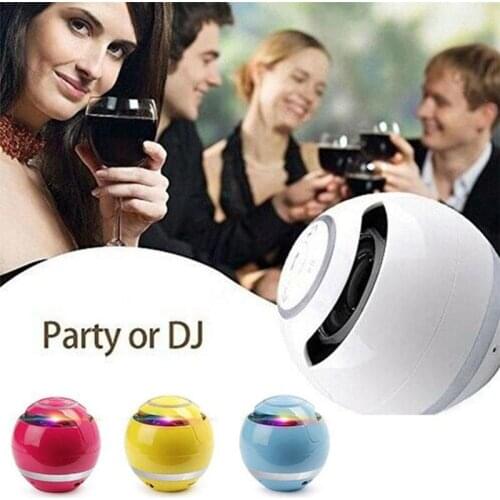 Wireless Speaker Colors LED Lights Wireless Portable Multicolored Light Ball with Subwoofer With Outdoor BluetoothSpeaker M T9E0