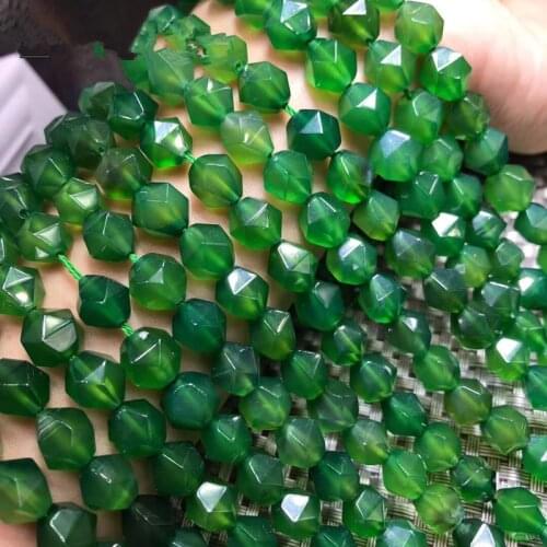 Loose beads pink/green/blue/brown agate diamond shape faceted 6/8/10mm 14inch for DIY jewelry making FPPJ wholesale beads nature