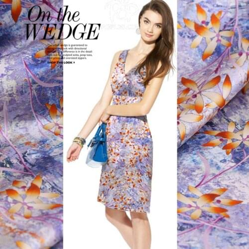 108cm wide printed silk fabric meter 19 mm digital inkjet silk stretch satin fabric drape shirt silk fabric for dress cloth