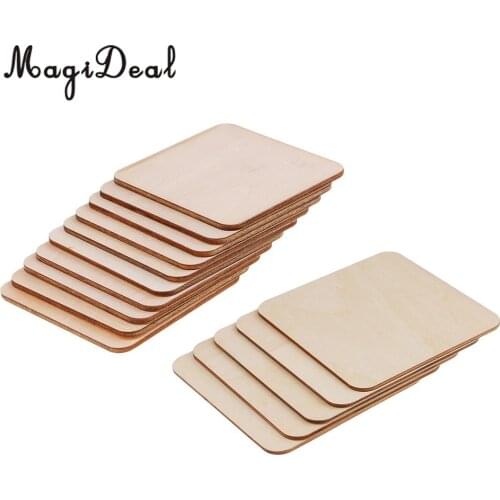 8 /12cm WOOD SQUARE Wood Cutout Craft Shape Unfinished DIY Plaque for Painting Art Crafts 15pieces