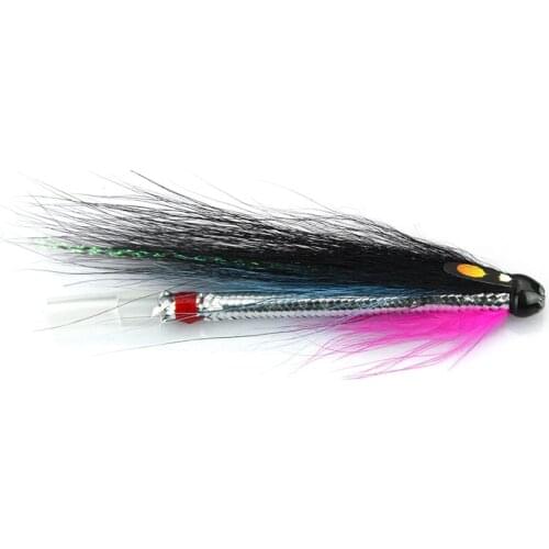 Elver Snake Pink Tube Fly Salmon Fly Sea Trout Flies Plastic Tubes (8-pack)