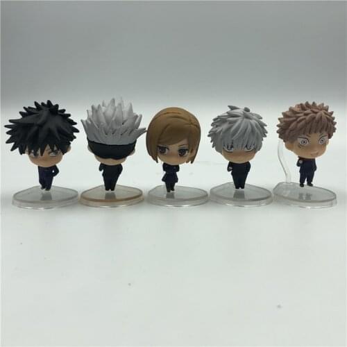 Jujutsu kaisen figurine cute Gojo Satoru Itadori Yuji Fushiguro Megumi Kugisaki Nobara PVC anime action figure 5pc/set