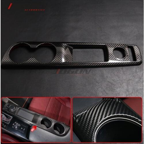 Glossy Real Carbon Fiber For lexus IS IS200 IS250 IS300 2013-2020 Car Interior Centre Console Water Cup Frame Trim Accessories