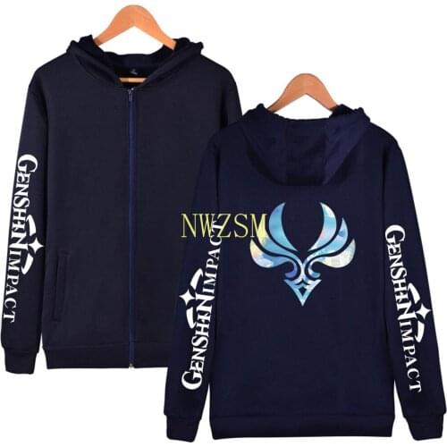 Hot Game Genshin Impact Zipper Hoodies Sweatshirts Women/Men streetwear Fashion winter Zippers Hoodies full guys Clothes
