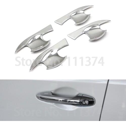 Chrome Door Handle Bowl Cover For Toyota RAV4 2014 2015 2016 2017 2018 ABS Blade Shape Trim Decoration Accessories