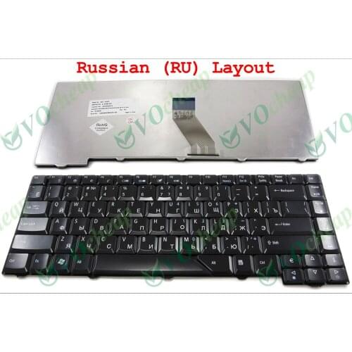 New Laptop keyboard for Acer Aspire 4230 4530 4730 5530 5930 6920 6935 Glossy Black Russian RU version - NSK-H390R