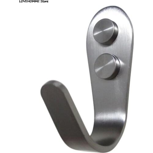 1PC Door Hook Kitchen Cabinet Clothes Wall Stainless Steel Hangers Organizer Holds House Storage Robe Hooks Bathroom Hardware