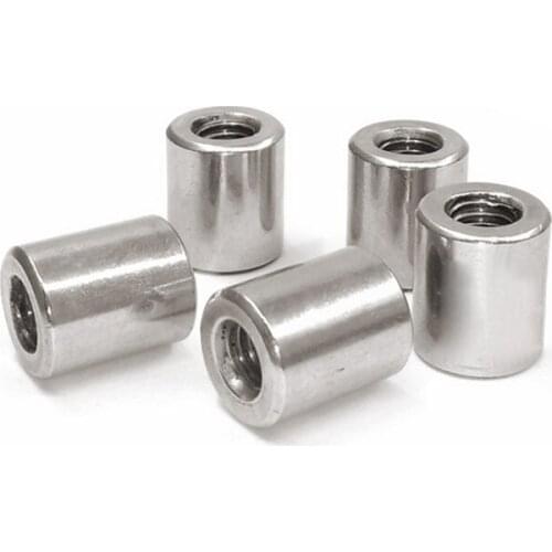 M3 M4 Column nut outer round dia lengthen heigher 304 stainless steel screw bolt connector threaded pole rod