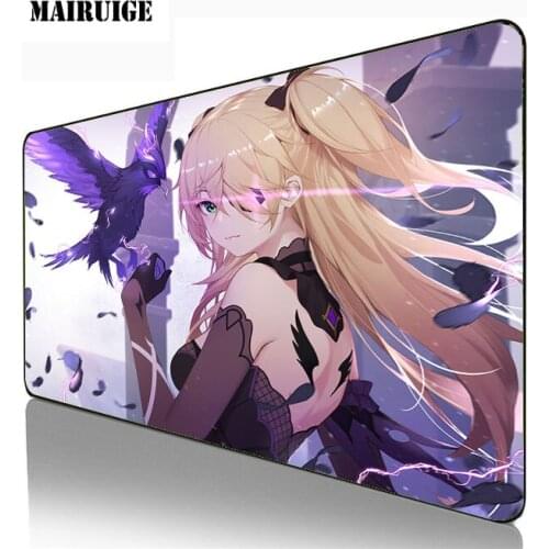 Mairuige Genshin Impact 40*90CM Gaming Computer Large Anime Girl Mouse Pad Gamer Locking Edge Keyboard XXL DeskMat PC MiceMats