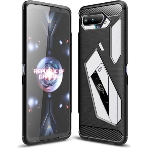 Soft Carbon Fiber Case For Asus Zenfone 7 ZS670KS Case 7 Pro ZS671KS Cover Phone Bumper For Asus Zenfone 7 Pro ZS671KS Funda