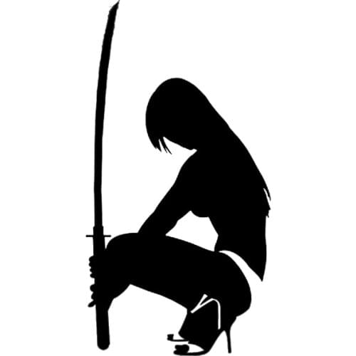 Sexy warrior girl car stickers waterproof body decoration stickers cover body well designed personalized stickers 14.8cm * 7.8cm