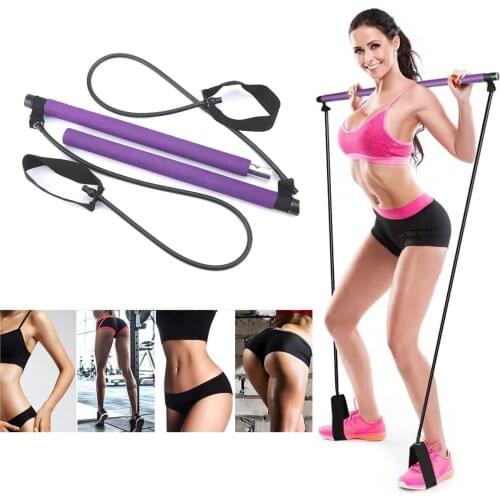 Yoga Resistance Band Pilates Stick Indoor Outdoor Fitness Equipment Pilates Sport Training Workout Elastic Bands
