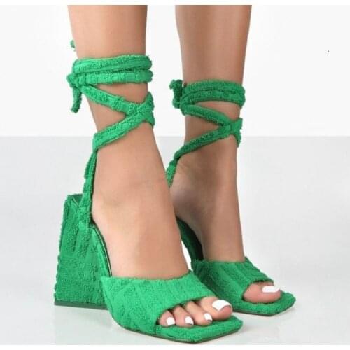 Folk style womens shoes summer cake womens sandals leather high heel casual high top flower Roman shoes