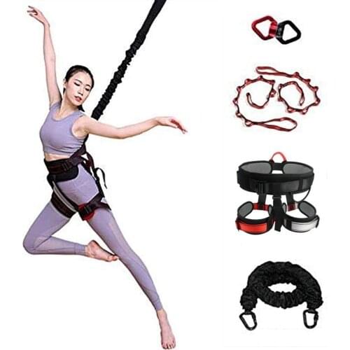 Upgraded Heavy Bungee Cord, Gravity Yoga Bungee Rope Tool Belt Resistance Belt for Home Gym Studio