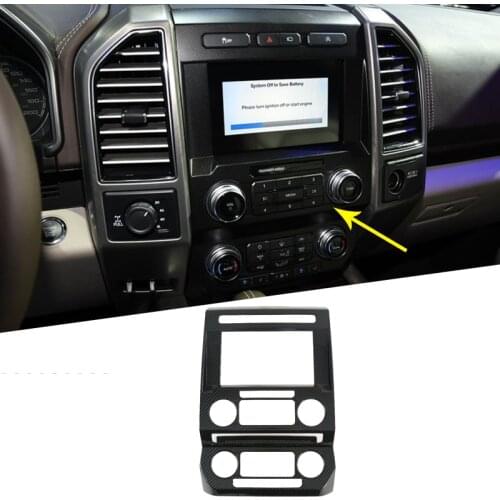 ABS Carbon Fiber Grain Central Console Panel Cover Trim For 2017-2019 Ford F150 Raptor 2018 Pickup Truck Styling Accessories