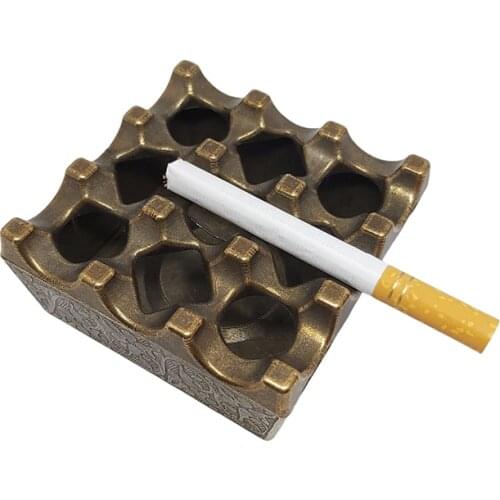 New Square Ashtray Outdoor Cigarette Stainless Steel Portable Anti-scalding Cigar Ash Tray Holder for Home Office Large Capacity