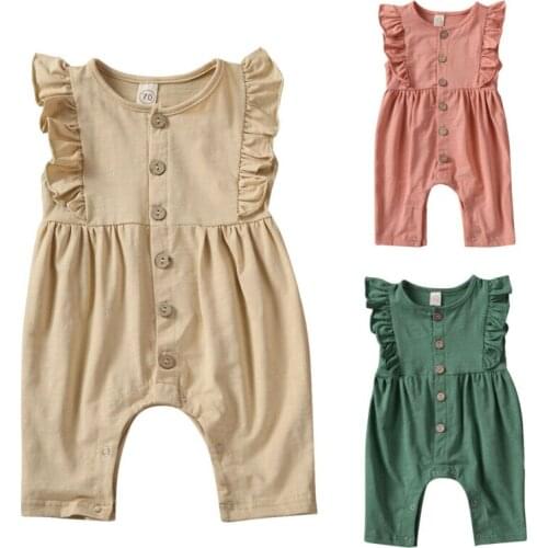 PUDCOCO Newborn Infant Baby Girl Clothes Sleeveless Ruffle Romper Jumpsuit One-Piece Home Outfit 0-18M
