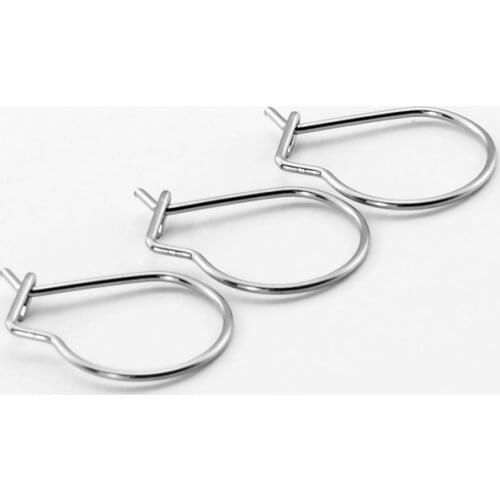 50pcs 316L Stainless Steel Color Ear Buckle U-shaped Large Earrings Hook DIY Making Earrings Jewelry Suppiles Finding Hoop Women