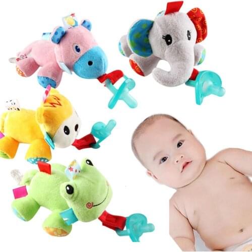 22 Animals Available Baby Boy Girl Cartoon Dummy Pacifier Chain Clip Plush Toys Soother Nipples Holder (not Include Pacifier)