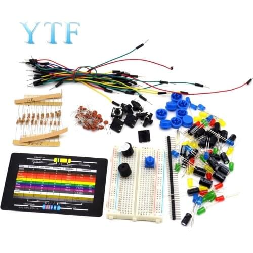 Starter Kit For Arduino Resistor /LED / Capacitor / Jumper Wires / Breadboard Resistor Kit With Retail Box
