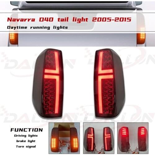 1Set For Nissan Navara D40 Frontier 2005 -2015 Car styling LED Taillight Red Rear Tail Light Brake Lamp brake light warning lamp