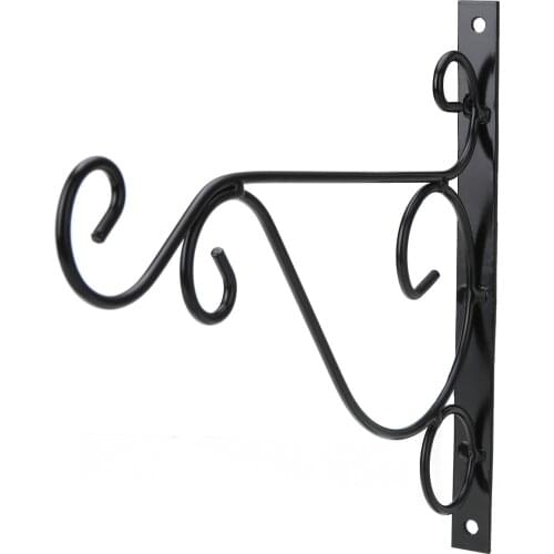 25cm Metal Hanging Hook Bracket Vintage Iron Wall Art Plant Holder Hanger Decorative Home Garden Balcony Decor