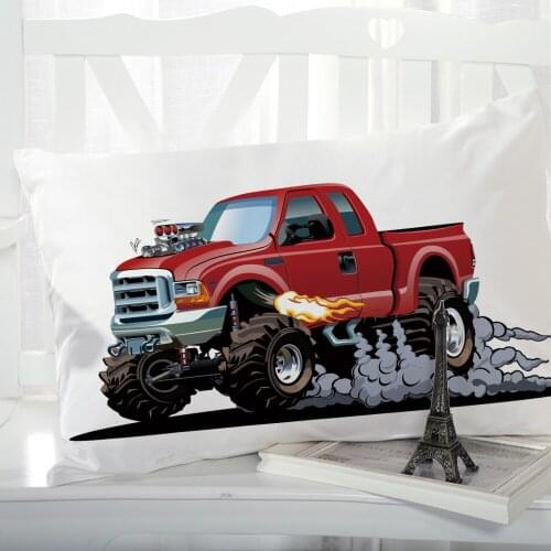 1pc Cartoon Childrens Pillow cover Pillow case Bedding Pillowcase Pillowcovers decorative 50x70 3D for kids baby Car tail gas