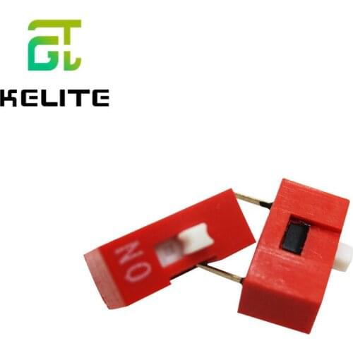 100pcs 1P 1 Position DIP Switch 2.54mm Pitch 2 Row 2 Pin DIP Switch