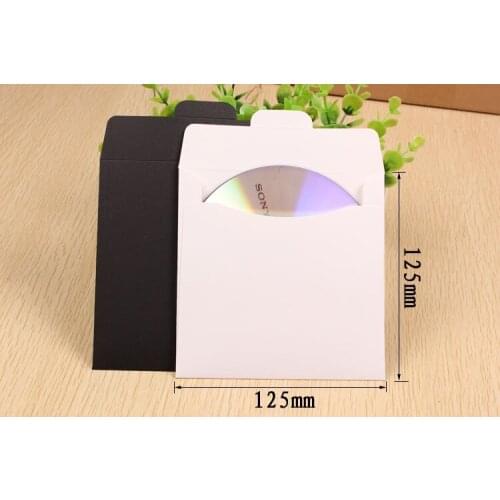 12.5*12.5cm High Quality Disc CD Sleeve 250gsm Thick Kraft CD DVD Paper Bag Cover Wedding Party CD Packaging Envelope Pack Boxes