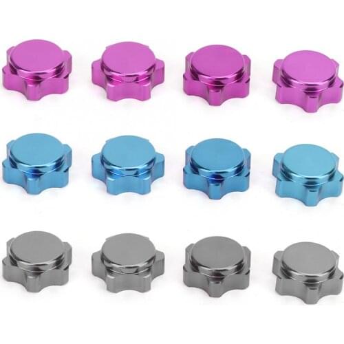 4PCS Aluminum Dust Proof 17mm Wheel Rim Hub Nuts Cover 1/8 RC Car Parts for X-ray AGAMA LOSI HB AE Team C HSP ZD TEKNO