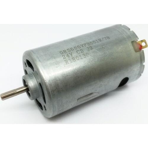 555 Carbon Brush DC Motor with Front Ball Bearing, Strong Magnet, Cooling Fan, 24V 31000 rpm High Speed Large Torque Micro Motor