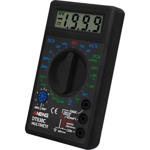 DT838 Digital Multimeter Tester AC/DC Voltage Voltmeter Current Resistance Temperature Measuring Meter