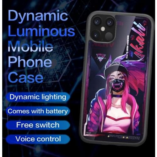 Dynamic luminous phone case is suitable for iPhone series protective cover iPhone12 Pro 11XS MAX XR