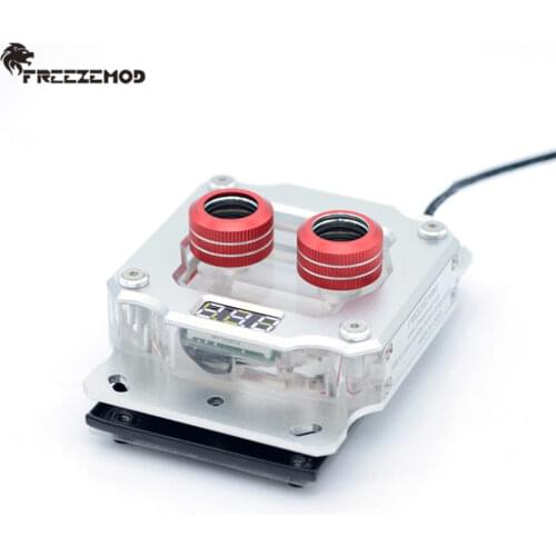 FREEZEMOD AMD AM3 AM4 CPU Water Cooler Block Temperature Sense Display LCD Screen Diamond Pattern MOD Water Cooler