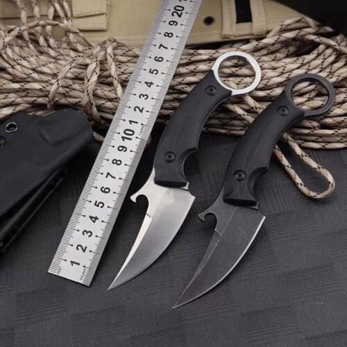 HS Tools Mako Tactical Karambit CSGO Claw Knife 5Cr13Mov Steel Blade Hunting Survival Fixed Knives G10 Handle EDC Pocket Knife