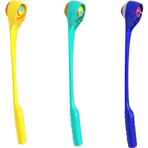 Dog Walking Toy Ball Tossing Device Throwing Stick With Ball Outdoor Interactive Dog Tossing Cue Training Toy Pet Supplies