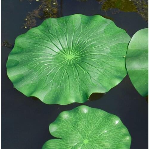 40 CM Artificial Green Lotus Leaf PE Foam Lily Floating Pool Plant For Wedding Home Garden Decoration Supplies