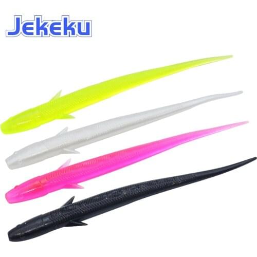 JEKEKU NEW 10pcs Loach Silicone Fishing Lures 105mm 3g Soft Bait Pescashad Pintail Soft Bait Aritificial Fishing Wobblers