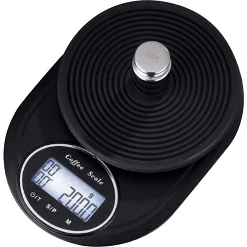 3kg/0.1g Portable Coffee Scale USB Plug-in Food Kitchen Electronic Scale LCD Touch Screen Accurate Measurement without Battery