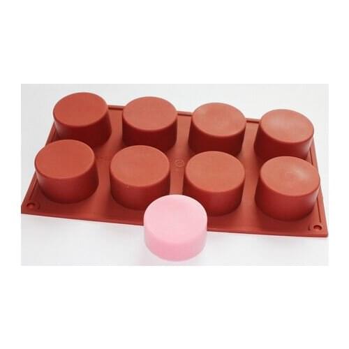 Round Cylinder Soap Cupcake Silicone Mold