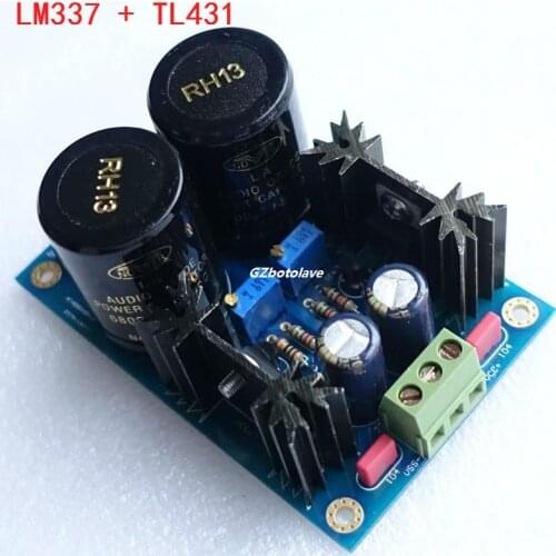 LM317 LM337+TL431 amplifier high precision Low Noise linear regulated power supply board DIY kit