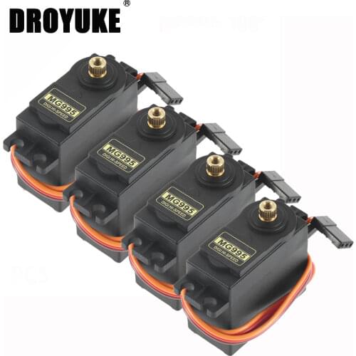 4pcs 13kg 15kg Metal Servos Digital MG995 MG945 MG946 MG996 MG996R Servo Metal Gear motor for Car RC Helicopter Boat robot toys