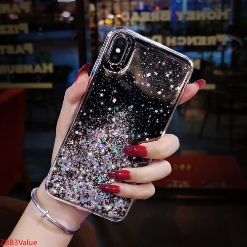 Glitter Sequin Soft Case For iPhone XR X XS Max 6 6S 7 Plus 8 Plus iphone11 11 pro max Bling stars Cover 12 Pro max