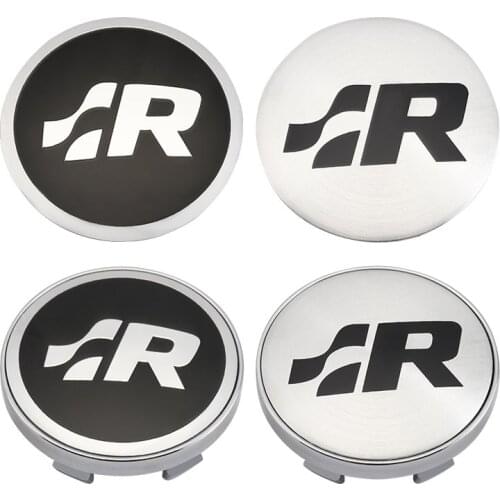 56MM Car Wheel Center Hub Caps Badge Emblem Sticker Decal Cover for Volkswagen VW GR SR R Racing Golf GTI Passat Touareg Sagitar