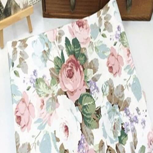 Brand New Big Blooming Rose Flowers Printed Cotton Fabric Bedding Quilting Clothing DIY fabric 50x160cm