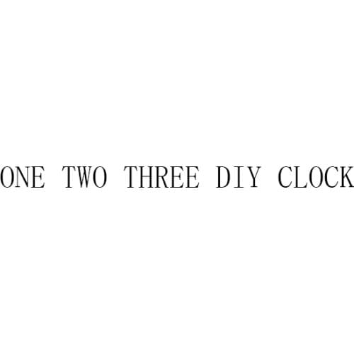 ONE TWO THREE DIY CLOCK