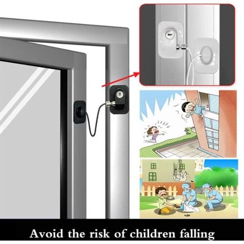 Window Locks Children Protection Lock Cable Window Security Window Limiter Baby Safety Infant Security Child Proof Window Locks