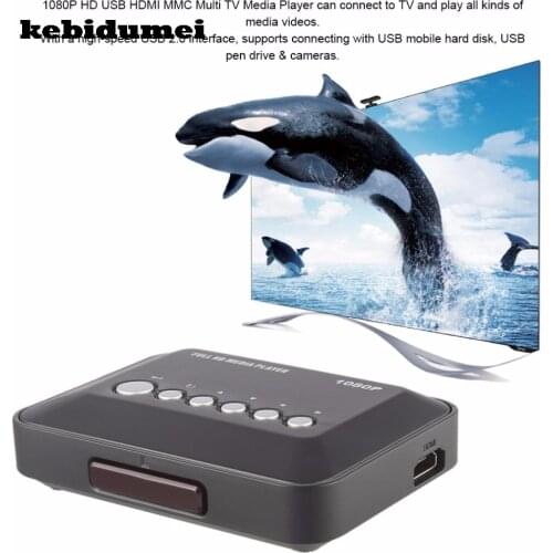 Hot DC 5V 2A HD 1080P USB HDMI-compatible Media Player Box SD/MMC TV Videos SD MMC RMVB MP3 Multi TV with IR Remote Controller