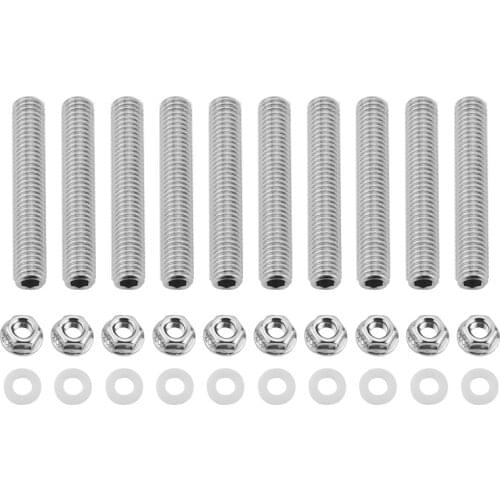 SPEEDWOW 304 Stainless steel Intake manifold extended Stud Studs Bolt Kit For Honda Acura B D H F b18 GSR SI