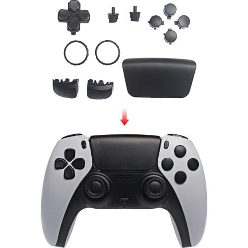 For PS5 Controller Replacement DIY Gamepad Parts Joystick Ring Touch Pad Cover L1 R1 Trigger Button D-pad Buttons For DualSense
